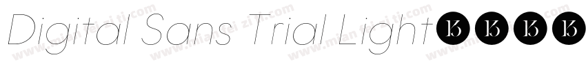 Digital Sans Trial Light字体转换